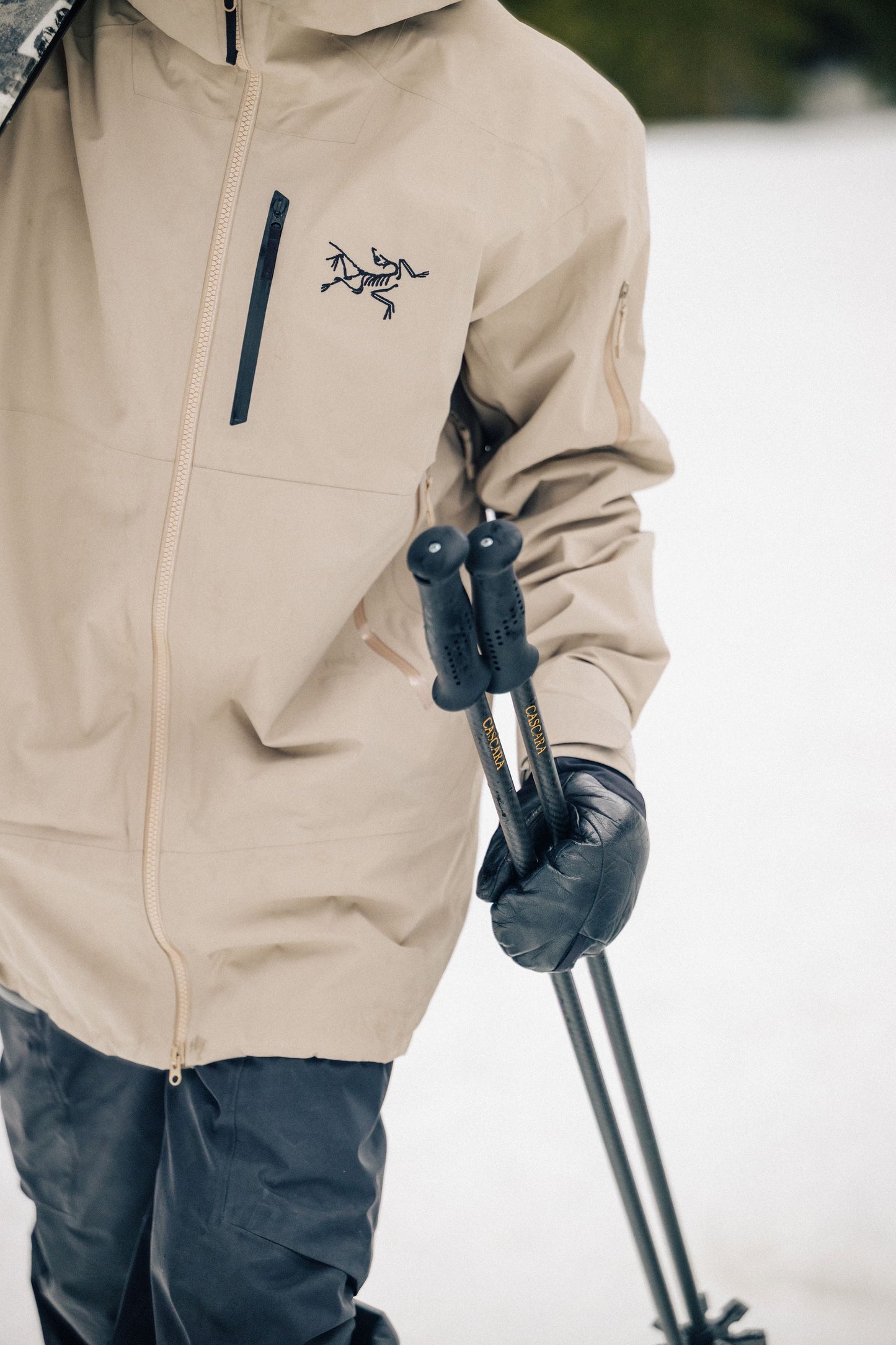 Person wearing Cascara Ski Poles